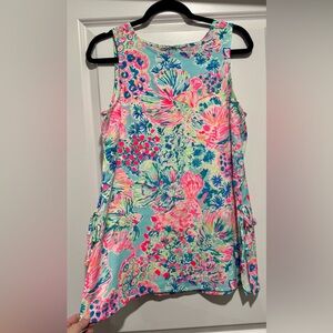 Lilly Pulitzer‎ Serene Blue Gypsea Koi Tunic EUC